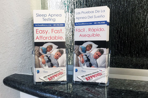 Sleep Apnea Testing Pamphlets and Holder (English)