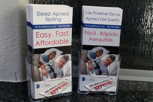 Sleep Apnea Testing Pamphlets and Holder (Espanol)